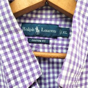 RALPH LAUREN | Custom Fit Purple Check Buttondown, Sz. XL
